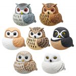 กาชาปอง Plump Fukufuku Owl เหล่านกฮูกอ้วนกลม