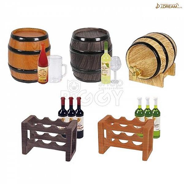 กาชาปอง Wine Bottle, Glass, Barrel, Rack Collection v.2