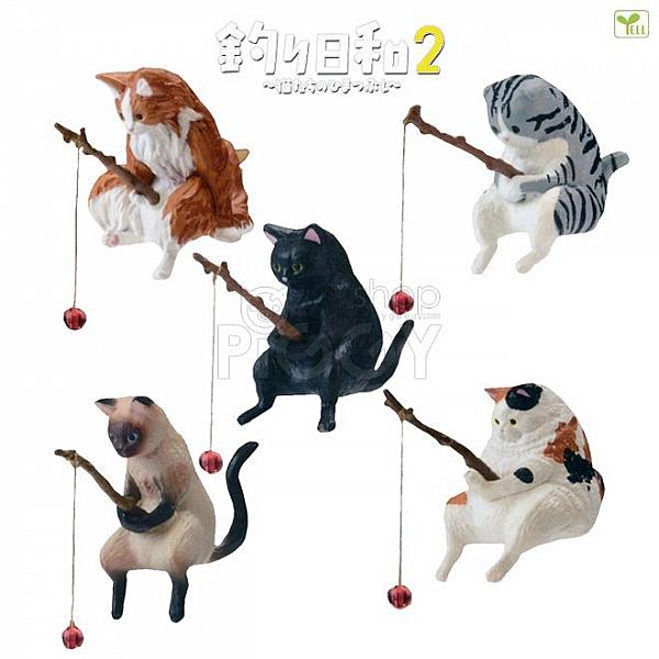 กาชาปอง Tsuri Biyori v.2 Cats Fishing to Pass Time Figure - PiggyGaGa  กาชาปอง โมเดล ของสะสมจากญี่ปุ่น