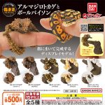 กาชาปอง Armadillo Lizard & Ball Python Finger Roll